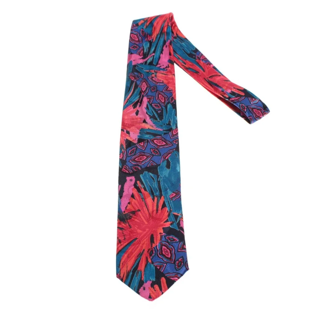 Italo Ferretti For Syd Jerome NWOT Neck Tie Multicolor 100% Silk Made in Italy